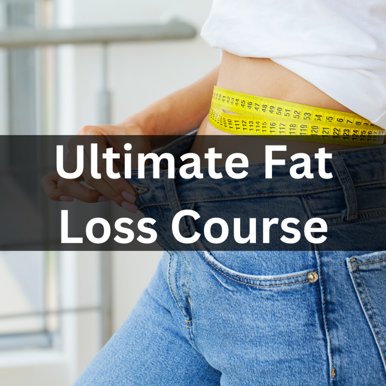 Ultimate Fat Loss Course - Woman with Tape Measure Around Waist